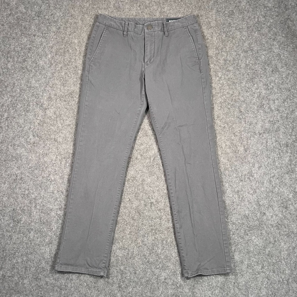 Bonobos Gray Slim Fit Flat Front Performance Chino Pant‎ Men's Size 30x28*